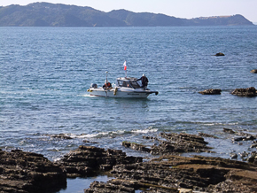 D-GPSと音響測深機による深浅測量